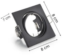 Trio Leuchten Eckige Einbaustrahler Decke Im 4er Set Schwenkbar Schwarz Matt GU10 -Globo Store eckige einbaustrahler decke im 4er set schwenkbar 1 8