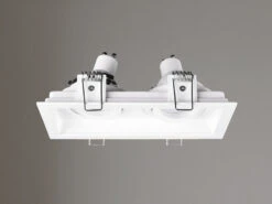 Trio Leuchten Eckiger 2-flammiger Deckeneinbaustrahler KENAI Weiß, Schwenkbar 17,2 X 9,2cm -Globo Store eckiger 2 flammiger deckeneinbaustrahler kenai wei 4