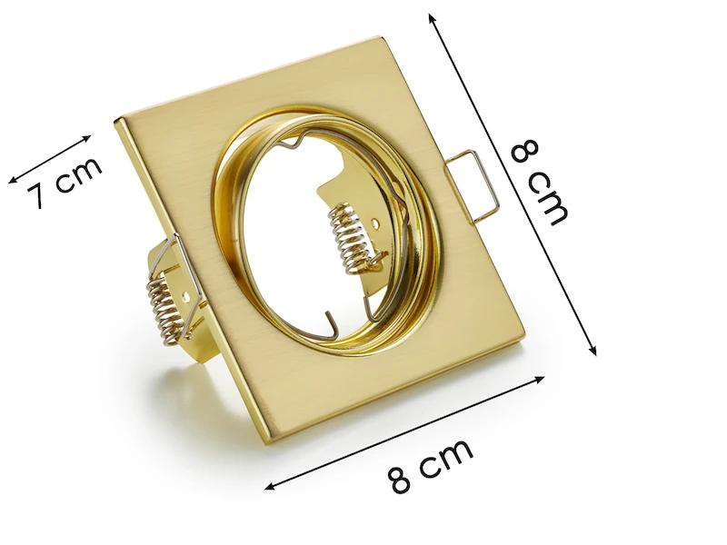 Trio Leuchten Eckiger Deckeneinbaustrahler JURA Schwenkbar In Messing Matt GU10 3 Trio Leuchten Eckiger Deckeneinbaustrahler JURA Schwenkbar In Messing Matt GU10 – Bild 3