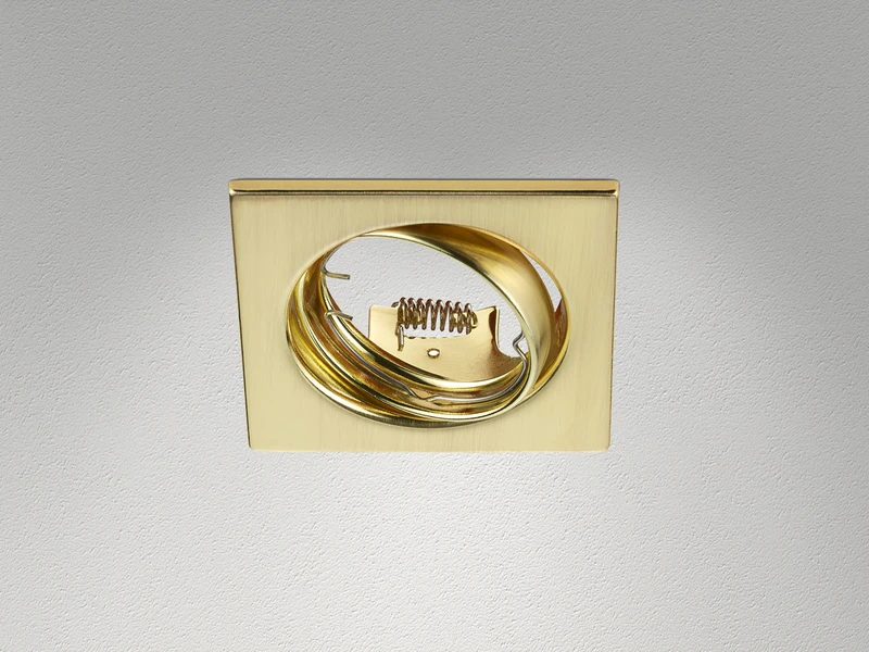 Trio Leuchten Eckiger Deckeneinbaustrahler JURA Schwenkbar In Messing Matt GU10 1 Trio Leuchten Eckiger Deckeneinbaustrahler JURA Schwenkbar In Messing Matt GU10