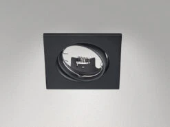 Trio Leuchten Eckiger Deckeneinbaustrahler JURA Schwenkbar In Schwarz Matt GU10