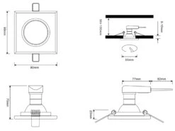 Trio Leuchten Eckiger Deckeneinbaustrahler PIRIN In Silber Chrom Mit Kristallglas 9 X 9cm -Globo Store eckiger deckeneinbaustrahler pirin in silber chrom 5