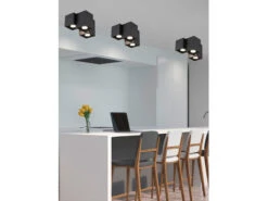 Trio Leuchten Eckiger Deckenstrahler FERNANDO 3 Flammig, Aufbaustrahler Schwarz Matt -Globo Store eckiger deckenstrahler fernando 3 flammig aufbaust 4