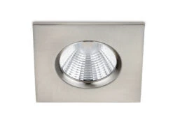 Trio Leuchten Eckiger LED Deckeneinbaustrahler 4er Set Dimmbar In Silber Matt, IP65 -Globo Store eckiger led deckeneinbaustrahler 4er set dimmbar i 15