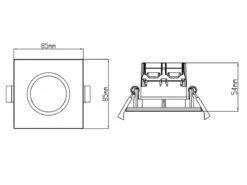 Trio Leuchten Eckiger LED Deckeneinbaustrahler 4er Set Dimmbar In Schwarz Matt, IP65 -Globo Store eckiger led deckeneinbaustrahler 4er set dimmbar i 5
