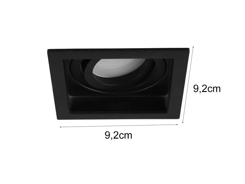 Trio Leuchten Eckiger LED Deckeneinbaustrahler Schwarz Matt, Schwenkbar 9,2 X 9,2cm 3 Trio Leuchten Eckiger LED Deckeneinbaustrahler Schwarz Matt, Schwenkbar 9,2 X 9,2cm – Bild 3