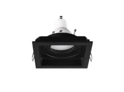 Trio Leuchten Eckiger LED Deckeneinbaustrahler Schwarz Matt, Schwenkbar 9,2 X 9,2cm 10 Trio Leuchten Eckiger LED Deckeneinbaustrahler Schwarz Matt, Schwenkbar 9,2 X 9,2cm -Globo Store eckiger led deckeneinbaustrahler schwarz matt schw 3