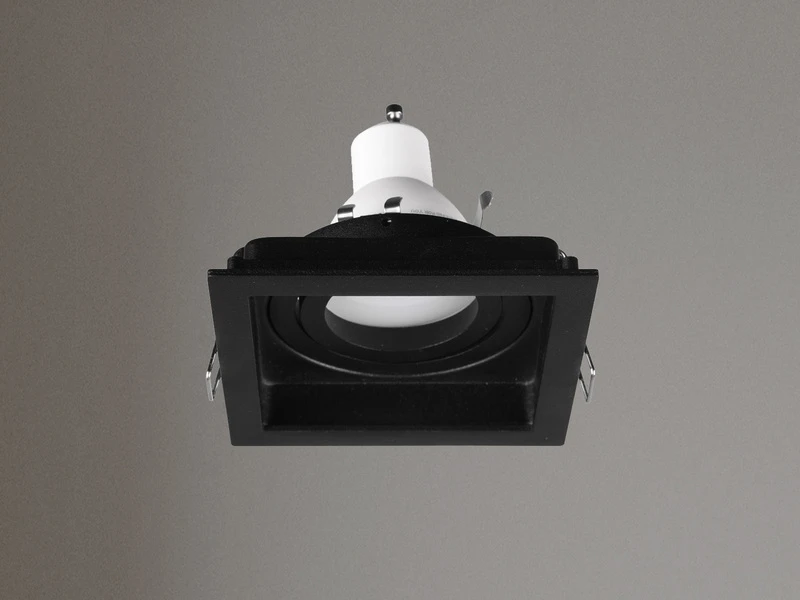 Trio Leuchten Eckiger LED Deckeneinbaustrahler Schwarz Matt, Schwenkbar 9,2 X 9,2cm 5 Trio Leuchten Eckiger LED Deckeneinbaustrahler Schwarz Matt, Schwenkbar 9,2 X 9,2cm – Bild 5