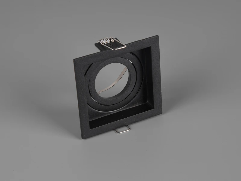 Trio Leuchten Eckiger LED Deckeneinbaustrahler Schwarz Matt, Schwenkbar 9,2 X 9,2cm 1 Trio Leuchten Eckiger LED Deckeneinbaustrahler Schwarz Matt, Schwenkbar 9,2 X 9,2cm