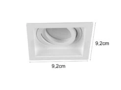 Trio Leuchten Eckiger LED Deckeneinbaustrahler Weiß Matt, Schwenkbar 9,2 X 9,2cm -Globo Store eckiger led deckeneinbaustrahler weiss matt schwen 2