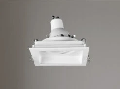 Trio Leuchten Eckiger LED Deckeneinbaustrahler Weiß Matt, Schwenkbar 9,2 X 9,2cm -Globo Store eckiger led deckeneinbaustrahler weiss matt schwen 4