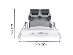 Trio Leuchten Eckiger LED Deckeneinbaustrahler ZAGROS Dimmbar In Weiß Matt, IP65 -Globo Store eckiger led deckeneinbaustrahler zagros dimmbar in 2