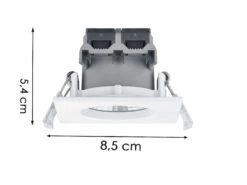 Trio Leuchten Eckiger LED Einbaustrahler ZAGROS 3er Set Dimmbar In Weiß Matt, IP65 -Globo Store eckiger led einbaustrahler zagros 3er set dimmbar 1 14