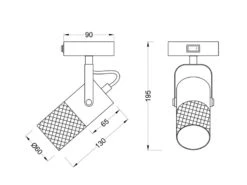 Trio Leuchten Einflammiger Wandstrahler TOSH Mit Schwarzem Metall Gitterschirm & Holzsockel -Globo Store einflammiger wandstrahler tosh mit schwarzem metal 5
