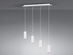 MeineWunschleuchte Elegante Pendellampe Aus Weiß Mattem Metall Mit 4 Dimmbaren LEDs 7 MeineWunschleuchte Elegante Pendellampe Aus Weiß Mattem Metall Mit 4 Dimmbaren LEDs -Globo Store elegante pendellampe aus weiss mattem metall mit 4 2