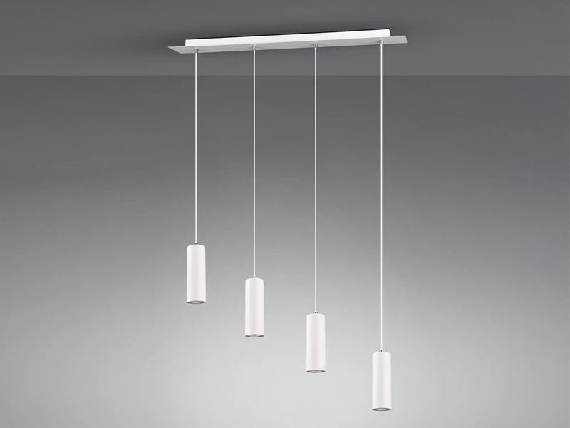 MeineWunschleuchte Elegante Pendellampe Aus Weiß Mattem Metall Mit 4 Dimmbaren LEDs 3 MeineWunschleuchte Elegante Pendellampe Aus Weiß Mattem Metall Mit 4 Dimmbaren LEDs – Bild 3