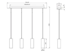 MeineWunschleuchte Elegante Pendellampe Aus Weiß Mattem Metall Mit 4 Dimmbaren LEDs 9 MeineWunschleuchte Elegante Pendellampe Aus Weiß Mattem Metall Mit 4 Dimmbaren LEDs -Globo Store elegante pendellampe aus weiss mattem metall mit 4 4