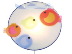 Niermann Farbenfrohe LED Wandleuchte Ø25cm Bruchsicherer Schirm Applikation KLEINE FISCHE -Globo Store farbenfrohe led wandleuchte 25cm bruchsicherer sch 6