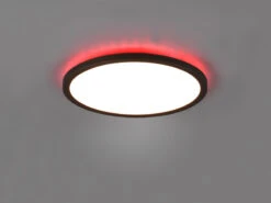 Reality Leuchten Flache LED Deckenleuchte AUREO Schwarz, Dimmbar, RGB Farbwechsler - Ø29cm 15 Reality Leuchten Flache LED Deckenleuchte AUREO Schwarz, Dimmbar, RGB Farbwechsler - Ø29cm -Globo Store flache led deckenleuchte aureo schwarz dimmbar rgb 4