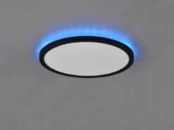 Reality Leuchten Flache LED Deckenleuchte AUREO Schwarz, Dimmbar, RGB Farbwechsler - Ø29cm 17 Reality Leuchten Flache LED Deckenleuchte AUREO Schwarz, Dimmbar, RGB Farbwechsler - Ø29cm -Globo Store flache led deckenleuchte aureo schwarz dimmbar rgb 6