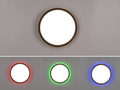 Reality Leuchten Flache LED Deckenleuchte AUREO Schwarz, Dimmbar, RGB Farbwechsler - Ø29cm 19 Reality Leuchten Flache LED Deckenleuchte AUREO Schwarz, Dimmbar, RGB Farbwechsler - Ø29cm -Globo Store flache led deckenleuchte aureo schwarz dimmbar rgb 8