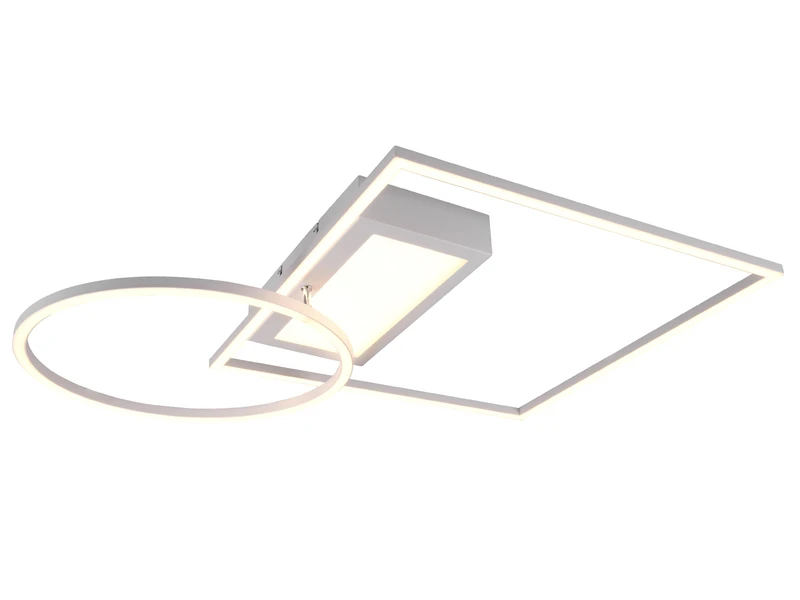 Trio Leuchten Flache LED Deckenleuchte DOWNEY Weiß Schwenkbar & Dimmbar Mit Fernbedienung 2 Trio Leuchten Flache LED Deckenleuchte DOWNEY Weiß Schwenkbar & Dimmbar Mit Fernbedienung – Bild 2