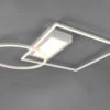 Trio Leuchten Flache LED Deckenleuchte DOWNEY Weiß Schwenkbar & Dimmbar Mit Fernbedienung