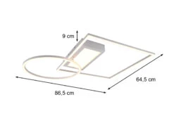 Trio Leuchten Flache LED Deckenleuchte DOWNEY Weiß Schwenkbar & Dimmbar Mit Fernbedienung 11 Trio Leuchten Flache LED Deckenleuchte DOWNEY Weiß Schwenkbar & Dimmbar Mit Fernbedienung -Globo Store flache led deckenleuchte downey weiss schwenkbar d 2