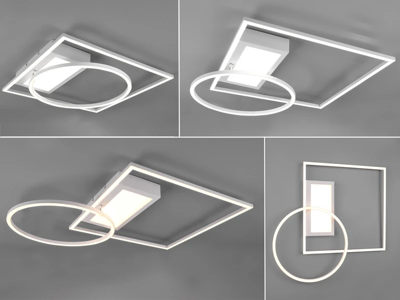 Trio Leuchten Flache LED Deckenleuchte DOWNEY Weiß Schwenkbar & Dimmbar Mit Fernbedienung 4 Trio Leuchten Flache LED Deckenleuchte DOWNEY Weiß Schwenkbar & Dimmbar Mit Fernbedienung – Bild 4