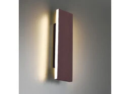 Trio Leuchten Flache LED Wandleuchte CONCHA Up And Down Light Rostoptik - 3 Stufen Dimmer 28cm -Globo Store flache led wandleuchte concha up and down light ro 3