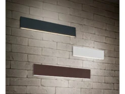 Trio Leuchten Flache LED Wandleuchte CONCHA Up And Down Light Rostoptik - 3 Stufen Dimmer 28cm -Globo Store flache led wandleuchte concha up and down light ro 4