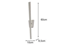 Trio Leuchten Flache LED Wandleuchte ZITA Silber - Indirekte Wandbeleuchtung 60cm Lang -Globo Store flache led wandleuchte zita silber indirekte wandb 3