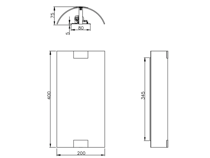 Trio Leuchten Flache Wandleuchte PURA Glaslampenschirm 20 X 40 Cm Silber 6 Trio Leuchten Flache Wandleuchte PURA Glaslampenschirm 20 X 40 Cm Silber – Bild 6