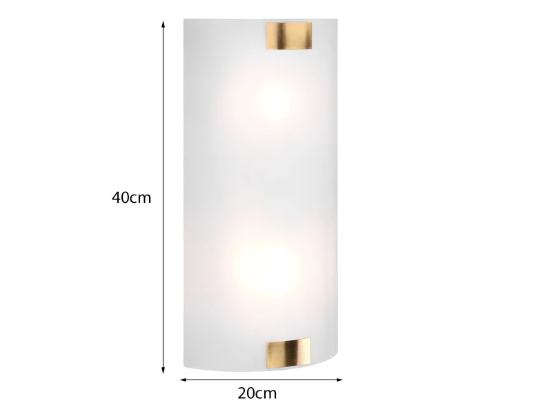 Trio Leuchten Flache Wandleuchte PURA Glaslampenschirm 20 X 40 Cm Gold 3 Trio Leuchten Flache Wandleuchte PURA Glaslampenschirm 20 X 40 Cm Gold – Bild 3
