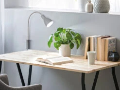 MeineWunschleuchte Flexible 2 In 1 LED Leselampe & Bettleuchte Grau Mit Kabel & Stecker -Globo Store flexible 2 in 1 led leselampe bettleuchte grau mit 5