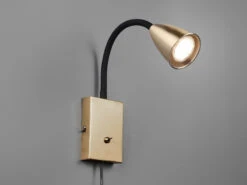 MeineWunschleuchte Flexible LED Leselampe, Wandleuchte Mit & Ohne Stecker, Messing Matt 9 MeineWunschleuchte Flexible LED Leselampe, Wandleuchte Mit & Ohne Stecker, Messing Matt -Globo Store flexible led leselampe wandleuchte mit ohne stecke 9