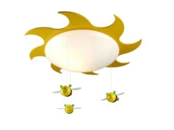 Niermann Fröhliche LED Deckenleuchte Fürs Kinderzimmer, Sonne Mit Süßen Bienen, SUM-SUM