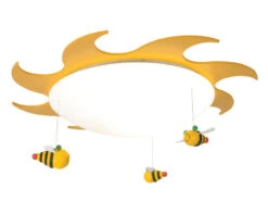 Niermann Fröhliche LED Deckenleuchte Fürs Kinderzimmer, Sonne Mit Süßen Bienen, SUM-SUM -Globo Store froehliche led deckenleuchte fuers kinderzimmer so 3