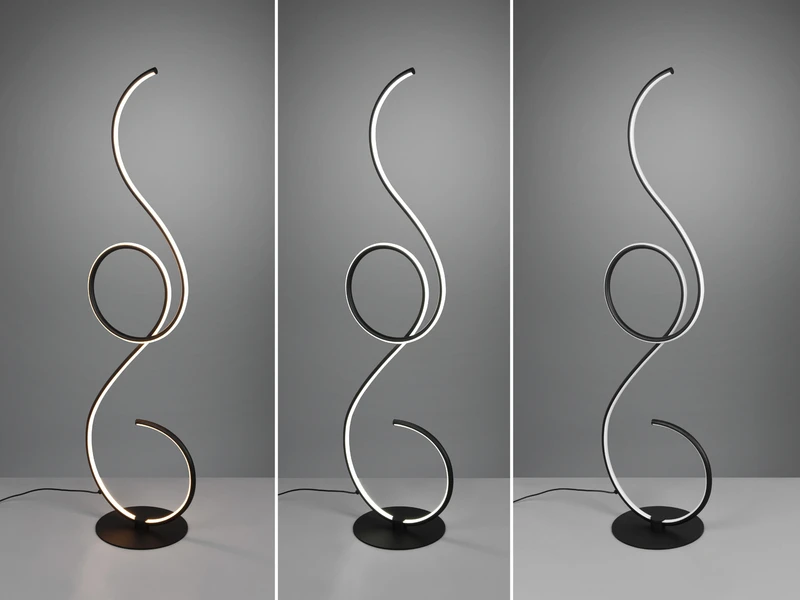 Trio Leuchten Geschwungene LED Stehleuchte JIVE Dimmbar, Höhe 118 Cm, Schwarz 4 Trio Leuchten Geschwungene LED Stehleuchte JIVE Dimmbar, Höhe 118 Cm, Schwarz – Bild 4