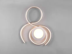 Trio Leuchten Geschwungene LED Wand /Deckenleuchte JIVE Mit Fernbedienung, 50cm, Silber -Globo Store geschwungene led wand deckenleuchte jive mit fernb 2