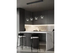 Trio Leuchten Große Balken Pendelleuchte FLETCHER 4-flammig, Breite 105cm, Schwarz -Globo Store grosse balken pendelleuchte fletcher 4 flammig bre 3