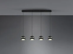 Trio Leuchten Große Balken Pendelleuchte FLETCHER 4-flammig, Breite 105cm, Schwarz -Globo Store grosse balken pendelleuchte fletcher 4 flammig bre 4