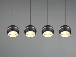 Trio Leuchten Große Balken Pendelleuchte FLETCHER 4-flammig, Breite 105cm, Schwarz -Globo Store grosse balken pendelleuchte fletcher 4 flammig bre 5