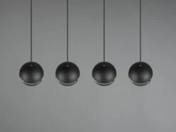 Trio Leuchten Große Balken Pendelleuchte FLETCHER 4-flammig, Breite 105cm, Schwarz -Globo Store grosse balken pendelleuchte fletcher 4 flammig bre 6