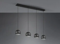 Trio Leuchten Große Balken Pendelleuchte FLETCHER 4-flammig, Breite 105cm, Schwarz -Globo Store grosse balken pendelleuchte fletcher 4 flammig bre 7