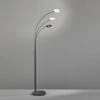 Fischer & Honsel Große LED Bogenlampe DENT Dimmbar Design Schwarz - Höhe 185cm