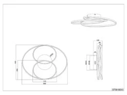 Trio Leuchten Große LED Deckenlampe GALE Ringleuchte Mit Switch Dimmer 60cm Breit Schwarz Matt -Globo Store grosse led deckenlampe gale ringleuchte mit switch 3