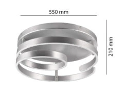 Trio Leuchten Große LED Deckenleuchte MARNIE Geschwungen, Silber Matt Ø 55cm 9 Trio Leuchten Große LED Deckenleuchte MARNIE Geschwungen, Silber Matt Ø 55cm -Globo Store grosse led deckenleuchte marnie geschwungen silber 2