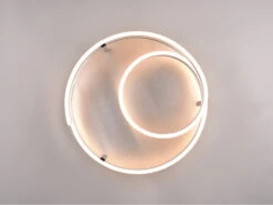 Trio Leuchten Große LED Deckenleuchte MARNIE Geschwungen, Silber Matt Ø 55cm 10 Trio Leuchten Große LED Deckenleuchte MARNIE Geschwungen, Silber Matt Ø 55cm -Globo Store grosse led deckenleuchte marnie geschwungen silber 3