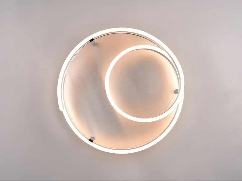 Trio Leuchten Große LED Deckenleuchte MARNIE Geschwungen, Silber Matt Ø 55cm 4 Trio Leuchten Große LED Deckenleuchte MARNIE Geschwungen, Silber Matt Ø 55cm – Bild 4